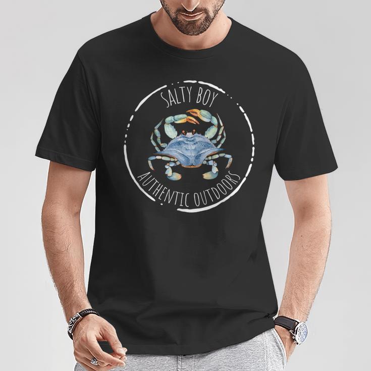 Salty Boy Salty Attitude Fishing Crab Fishing Salty T-Shirt Unique Gifts