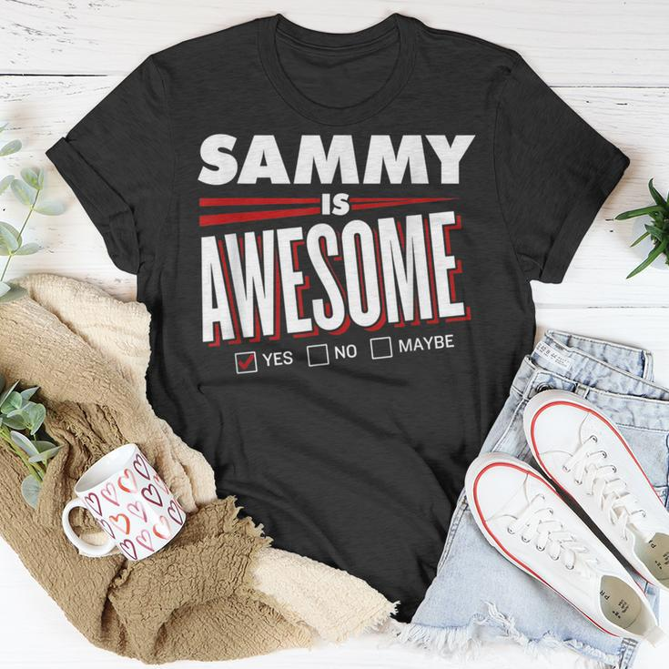 Sammy Is Awesome Family Friend Name T-Shirt Funny Gifts
