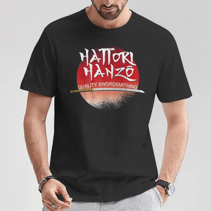 Samurai Warrior Katana Sword Hattori Hanzo Ninja Back Print T-Shirt Lustige Geschenke