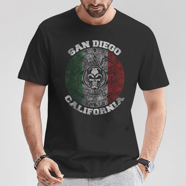 San Diego Aztec Calendar Mayan Skull Mexico Pride Symbol T-Shirt Unique Gifts