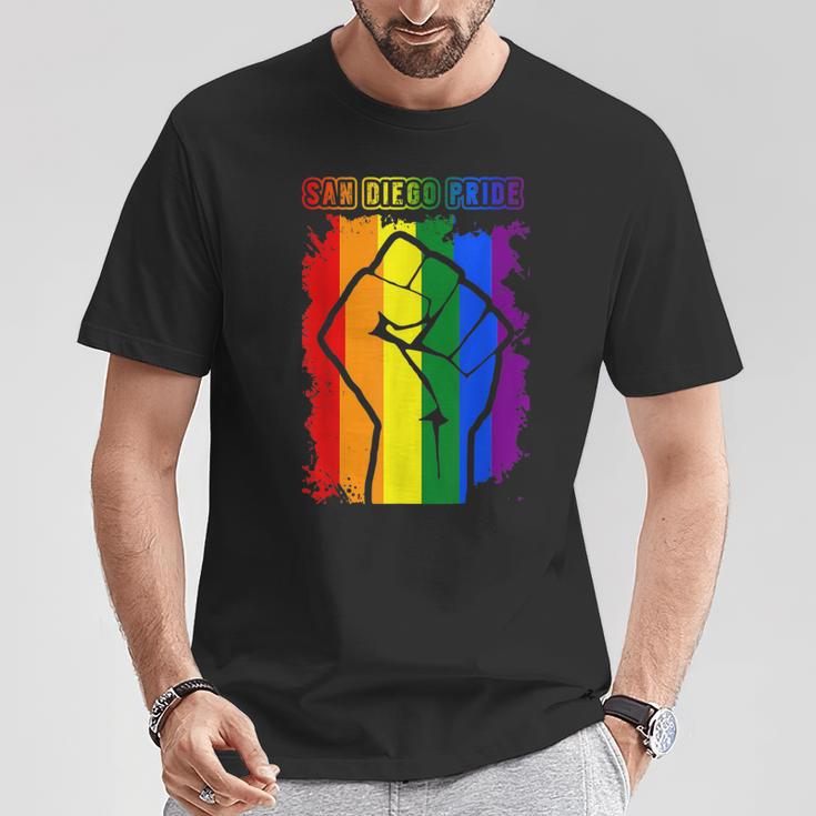 San Diego Lgbt Pride Month Lgbtq Rainbow Flag T-Shirt Unique Gifts