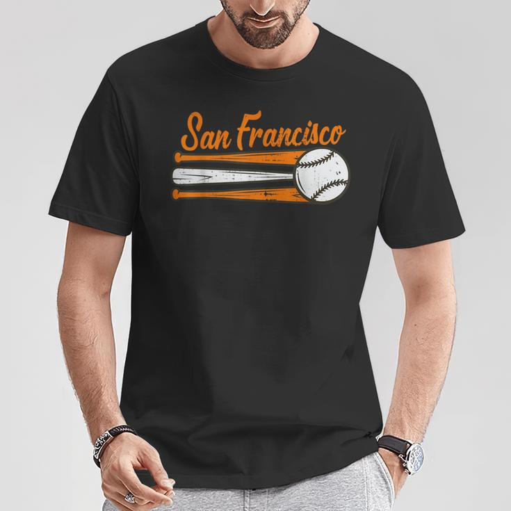San Francisco Baseball Vintage Distressed Met At Gameday T-Shirt Unique Gifts