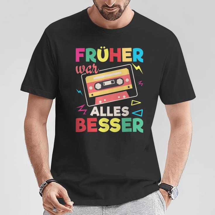 Sarcasm Nostalgia Oldschool Früher War Alles Besser T-Shirt Lustige Geschenke