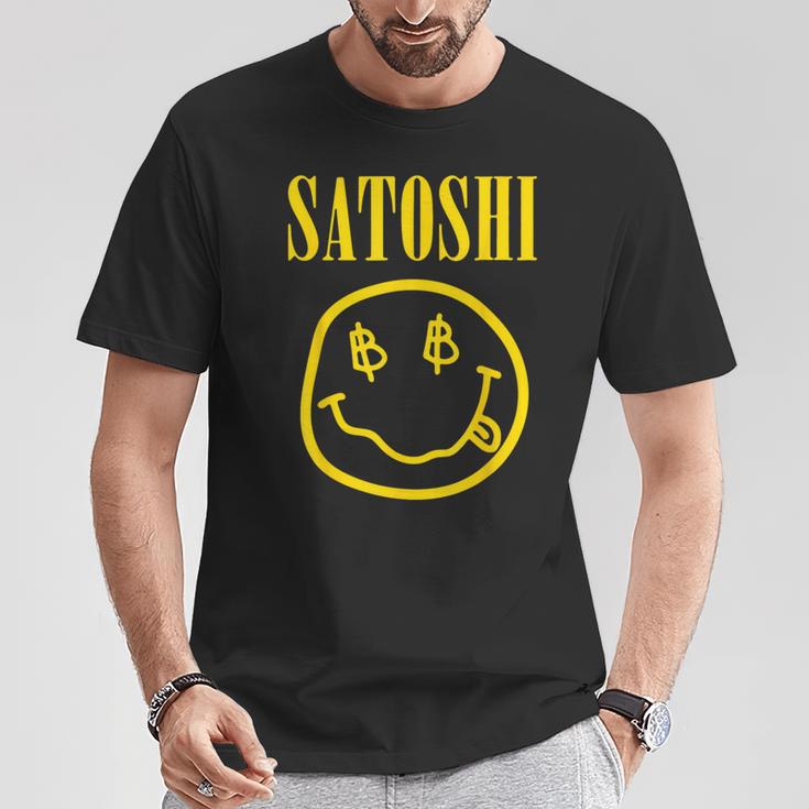 Satoshi Nakamoto Gelbes Lächeln T-Shirt Lustige Geschenke