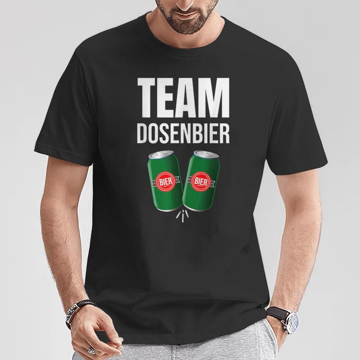 Saufn Saufnn Junggesellenabschied Frau Mann Team Dosenbier T-Shirt Lustige Geschenke