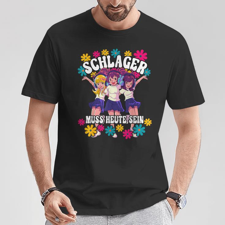 Schlager Muss Heute Sein T-Shirt Lustige Geschenke