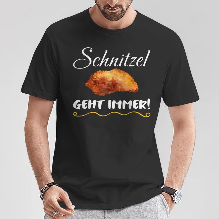 Schnitzel Geht Immer T-Shirt Lustige Geschenke