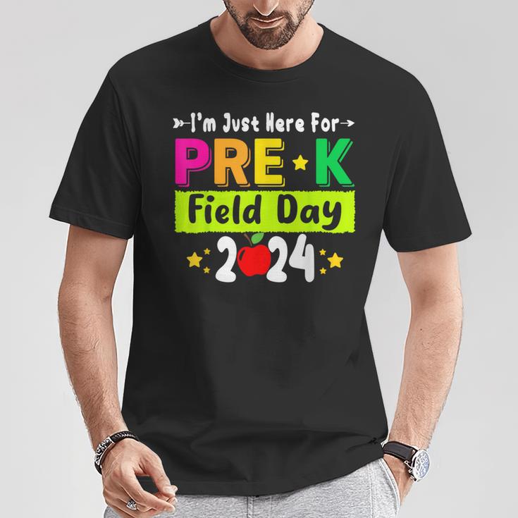 School Field Day Teacher I'm Just Here For Pre-K Field Day T-Shirt Unique Gifts