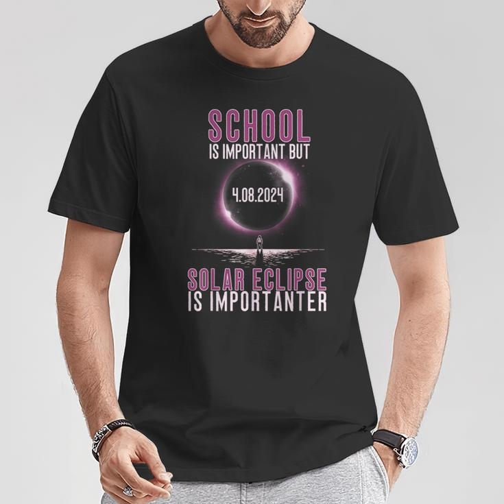 School Is Important But Solar Eclipse Is Importanter T-Shirt Unique Gifts