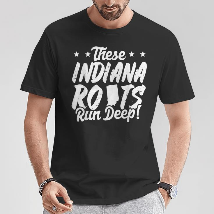 These Indiana Roots Run Deep Hoosier State Pride T-Shirt Unique Gifts