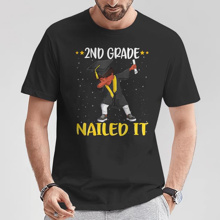 Second 2Nd Grade Nailed It Graduated Black Boy Class Of 2022 T-Shirt Unique Gifts