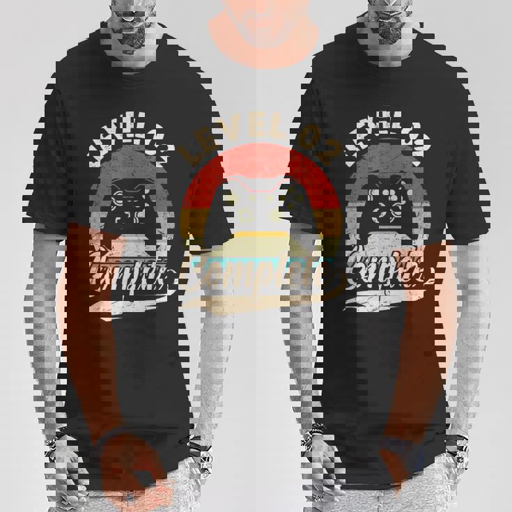 Segundo Aniversario De Bodas Para Esposo Esposa Nivel 2 Completo Camiseta unisex Regalos divertidos
