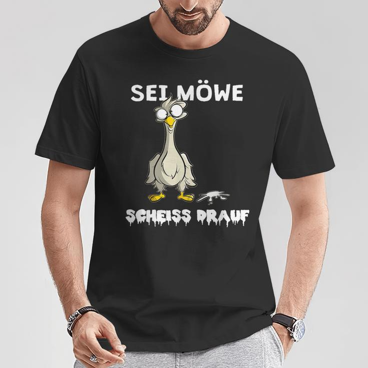 Sei Seagull Scheiss Drauf German Language T-Shirt Lustige Geschenke