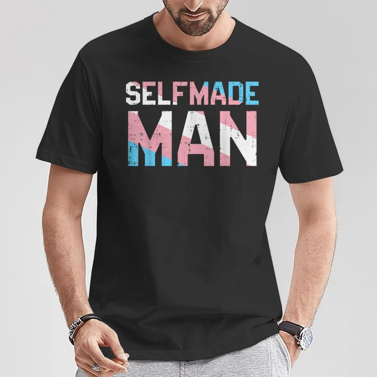 Selfmade Man Transgender Trans Pride Flag Transsexual Ftm T-Shirt Lustige Geschenke