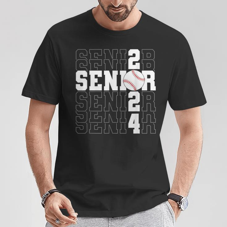 Senior 2024 Class Of 2024 Baseball Graduation 2024 T-Shirt Funny Gifts