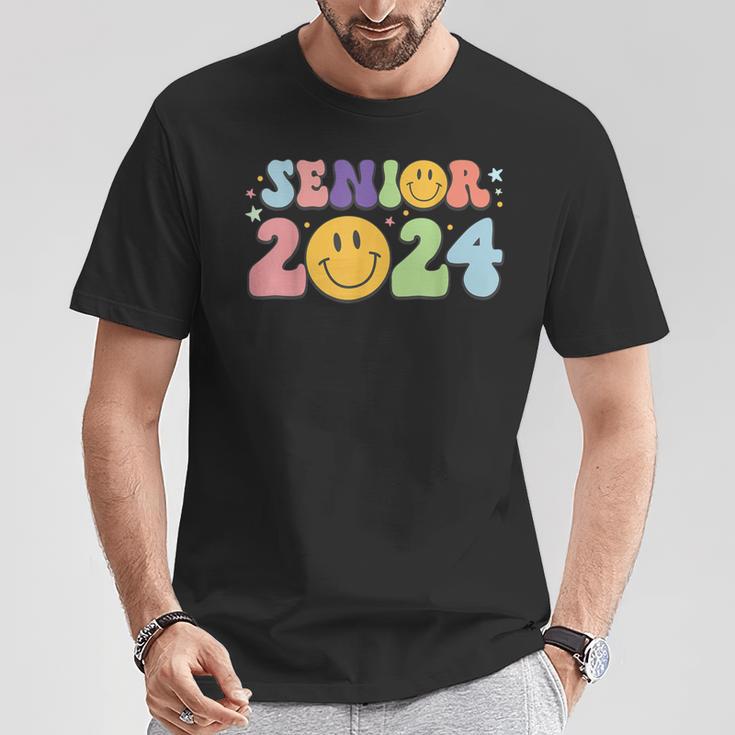 Senior 2024 Retro Senior 24 Graduation Class Of 2024 T-Shirt Unique Gifts