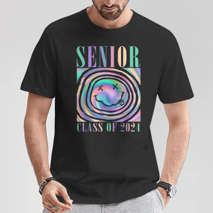 Senior 2024 Tie Dye Senior 24 Graduation Class Of 2024 T-Shirt Funny Gifts
