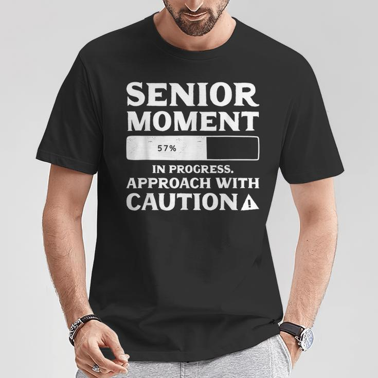 Senior Moment In Progress Approach Caution Senior Citizen T-Shirt Unique Gifts