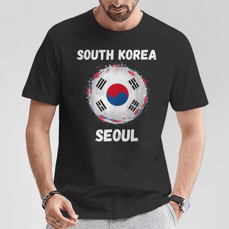Seoul South Korea Retro Vintage Korean Flag Souvenirs T-Shirt Unique Gifts