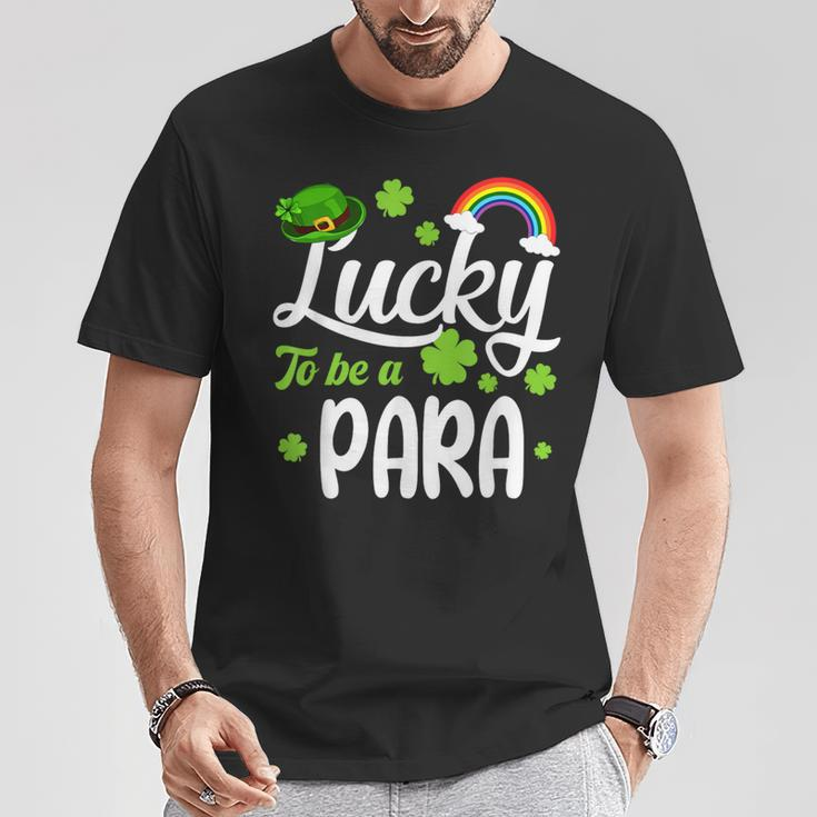 Shamrocks Lucky To Be A Para Happy St Patrick's Day T-Shirt Personalized Gifts