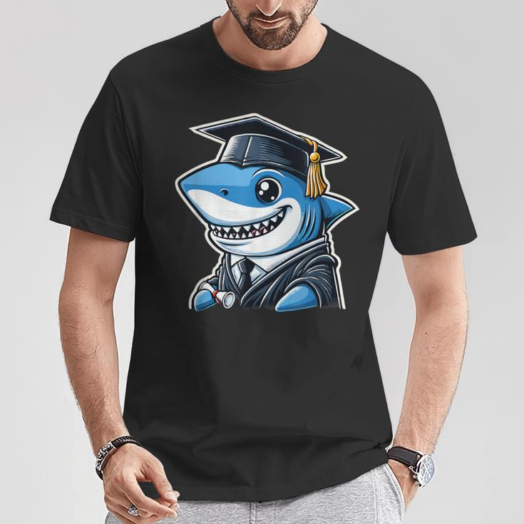 Shark Graduation Cap Class Of 2024 Shark Lover T-Shirt Unique Gifts