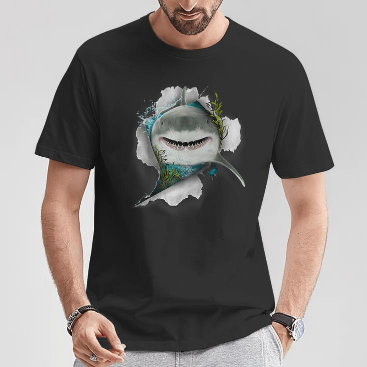 Shark Great White Shark Deep Sea Fishing Shark T-Shirt Unique Gifts