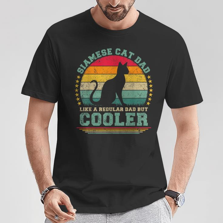 Siamese Cat Dad Like A Regular Dad But Cooler Father's Day T-Shirt Unique Gifts