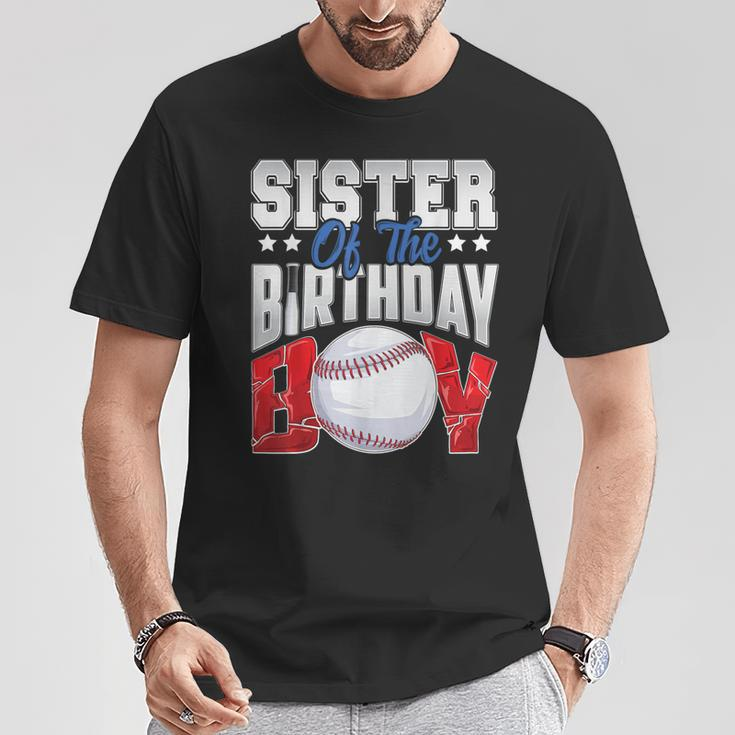 Sister Baseball Birthday Boy Family Baller B-Day Party T-Shirt Personalized Gifts