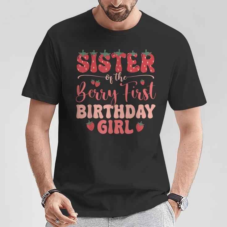 Sister Of The Berry First Birthday Girl Strawberry Family T-Shirt Unique Gifts