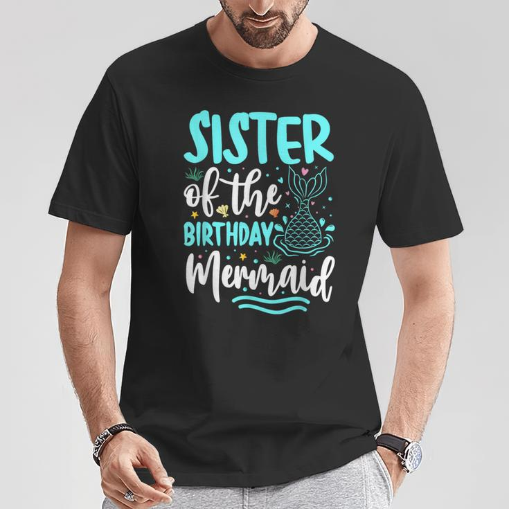Sister Of The Birthday Mermaid Family Matching Party Squad T-Shirt Unique Gifts