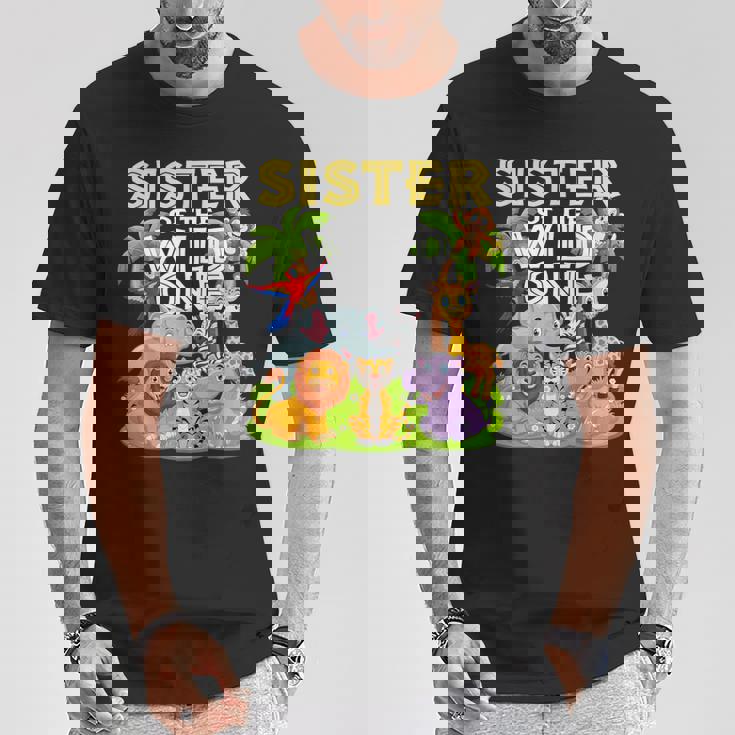 Sister Of The Wild One 1St Birthday Zoo Animal Safari Jungle T-Shirt Personalized Gifts Sister Of The Wild One 1St Birthday Zoo Animal Safari Jungle T-Shirt Personalized Gifts