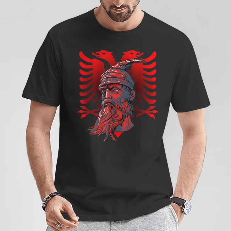 Skanderbeg Albanian National Hero Eagle Kosovo Albaner T-Shirt Lustige Geschenke