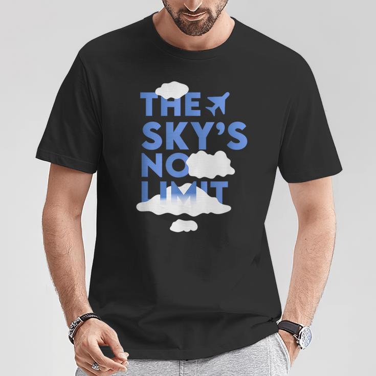 The Sky's No Limit Motivational Quote T-Shirt Unique Gifts