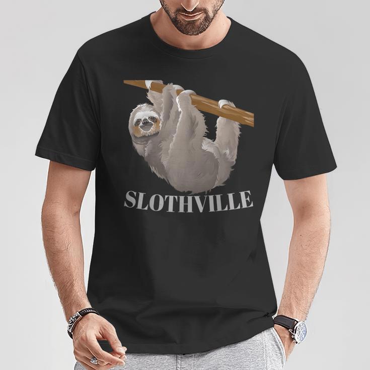 Slothville Sloth Animal Lover T-Shirt Unique Gifts