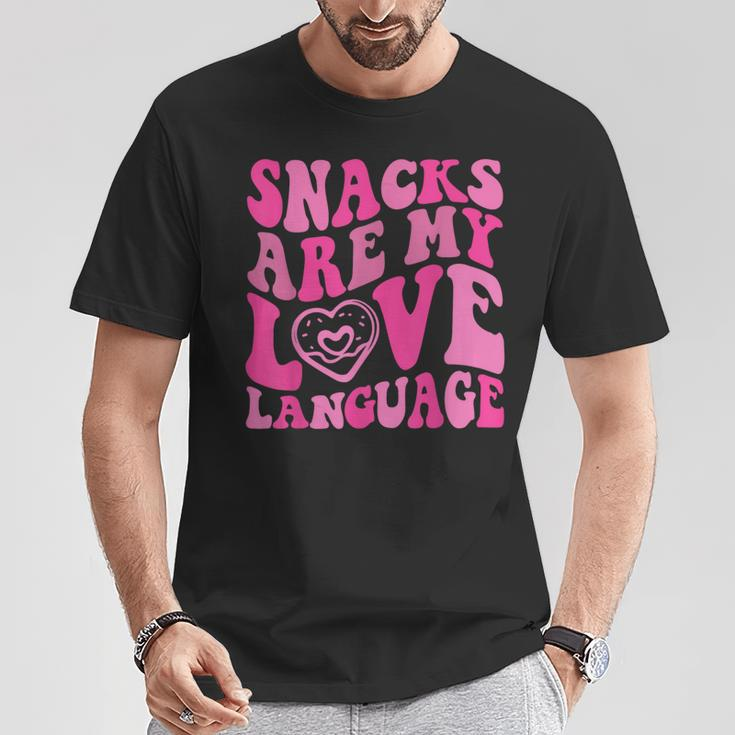 Snacks Are My Love Language Toddler Valentines Day T-Shirt Unique Gifts