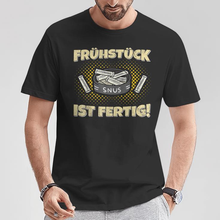 Snus Frühstück Ist Fertig Chew Tobacco Nicotine Snus T-Shirt Lustige Geschenke