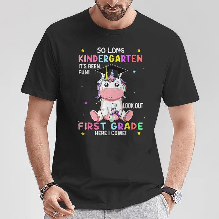 So Long Kindergarten Graduation Class 2024 Unicorn Girls T-Shirt Unique Gifts