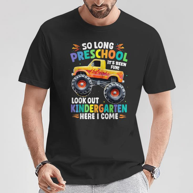 So Long Preschool Graduation Class 2024 Monster Truck T-Shirt Funny Gifts