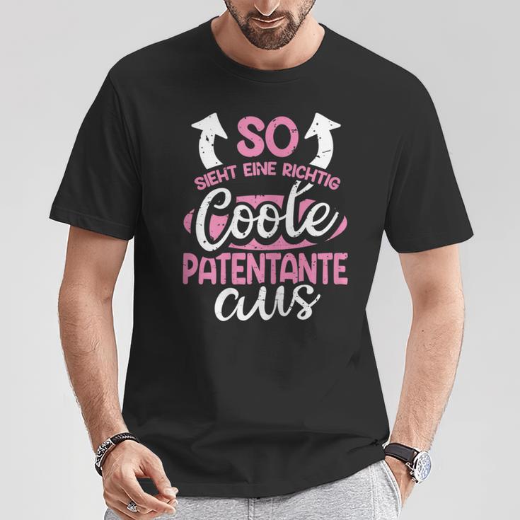 With So Ssieht Eine Richtig Coole Patentante Aus Süßn T-Shirt Lustige Geschenke