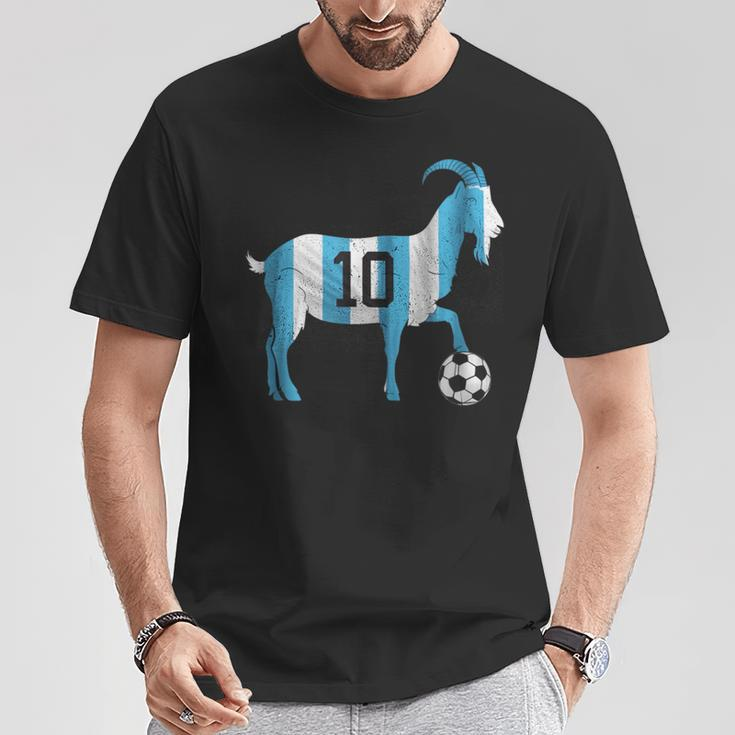 Soccer Football Greatest Of All Time Goat Number 10 T-Shirt Personalized Gifts