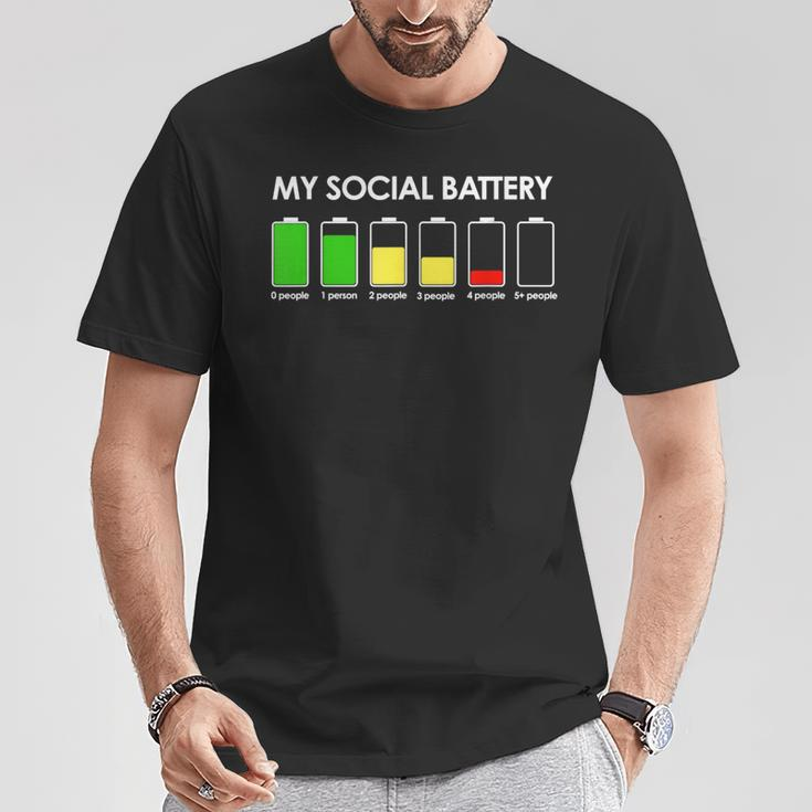 My Social Battery Low Energy Anti Social Introvert T-Shirt Unique Gifts