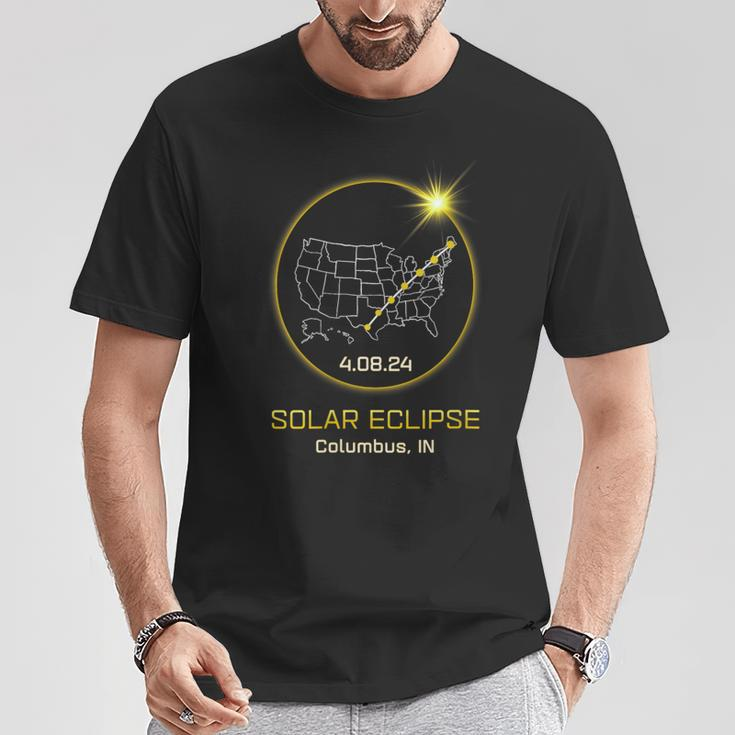 Solar Eclipse 2024 Columbus In Indiana Totality Eclipse T-Shirt Unique Gifts