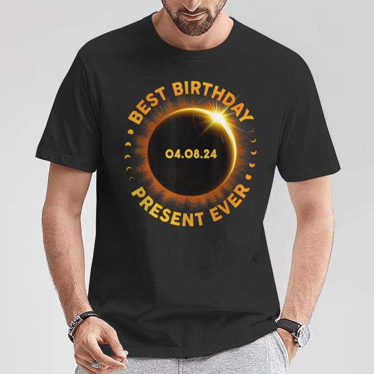Solar Eclipse Best Birthday Ever Totality April 8 2024 T-Shirt Funny Gifts