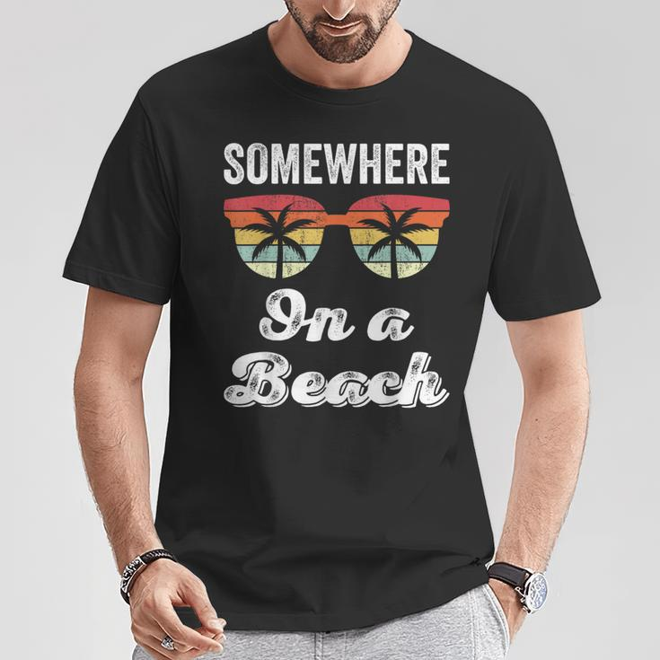 Somewhere On A Beach Tank Beach Vacation Summer T-Shirt Unique Gifts