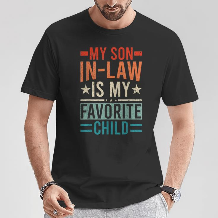 My Son In Law Is My Favorite Child Retro Son In Law T-Shirt Funny Gifts