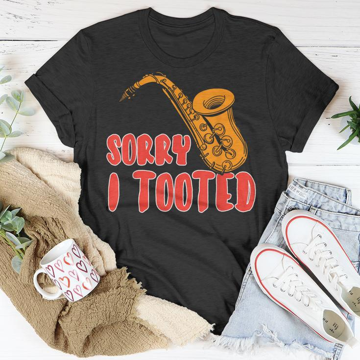 Sorry I Tooted Saxophone Player T-Shirt Unique Gifts