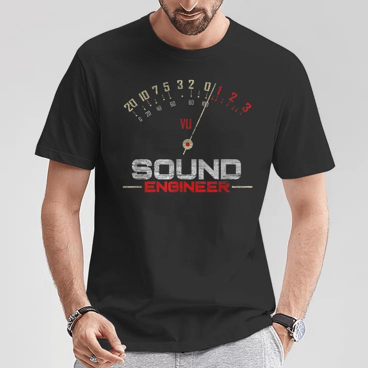 Sound Engineer Vu Meter Sound Engineer Tontechnik T-Shirt Lustige Geschenke