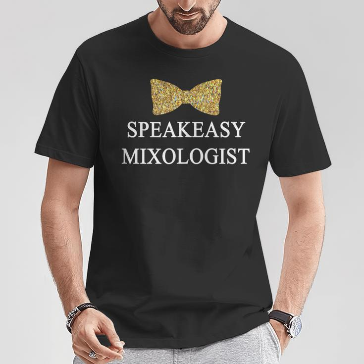 Speakeasy Mixologist 1920S Speakeasy Bartender Bow Tie T-Shirt Unique Gifts