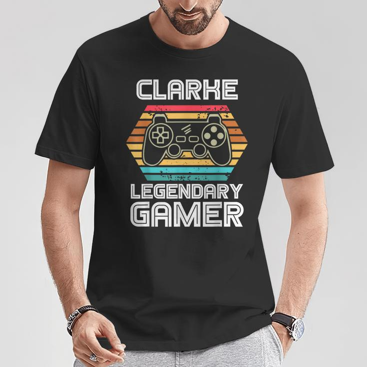 Special Clarke Legendary Video Gamer Custom Name T-Shirt Funny Gifts