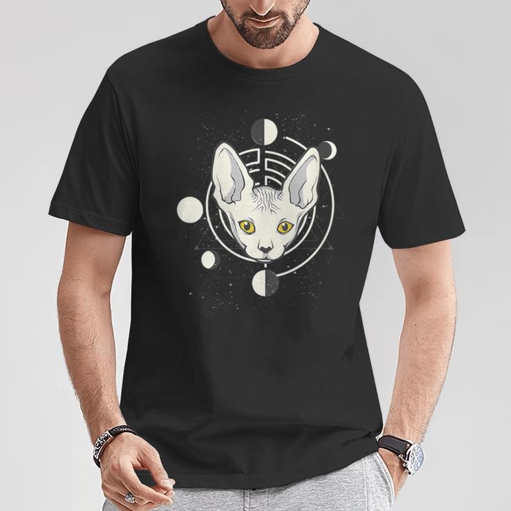 Sphynx Cat Moon Phase Gothic T-Shirt Unique Gifts